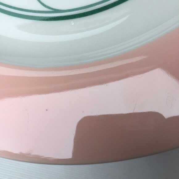 Shenango China Serving Plate Pink Floral Daffodil Dish Platter Tray Vintage USA - Picture 9 of 12